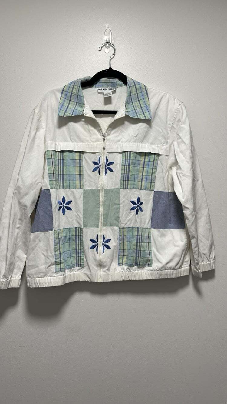Alfred Dunner Vintage Patchwork Cottage Grandma Core Cozy Jacket Size 12